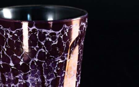 【世界でグランプリ受賞】有田焼 大理石のような質感 ロックカップ 麟 Lin Marble Old Pink Gold 1個【金照堂】ロックグラス ウイスキーグラス 焼酎グラス 酒器 ピンクゴールド 