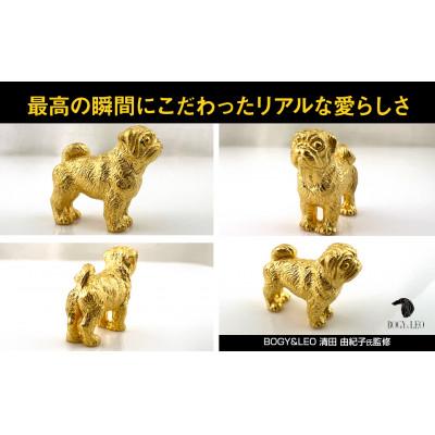 ふるさと納税 南アルプス市 純金(K24)製 『パグ』ミニチュアオブジェ　1点 |  | 01