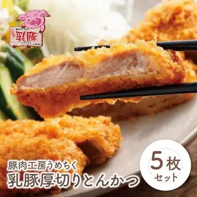 Z04-07 寄附額改定↓↓ 乳豚厚切りとんかつ5枚 豚肉