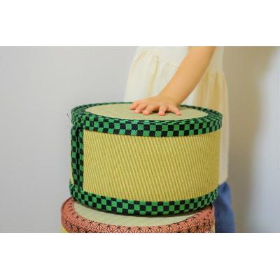 ふるさと納税 古河市 古河市のたたみ職人が作る畳椅子(市松文様(緑)・子供用) 高さ15cm | 古河市 畳 _EA08 |  | 03