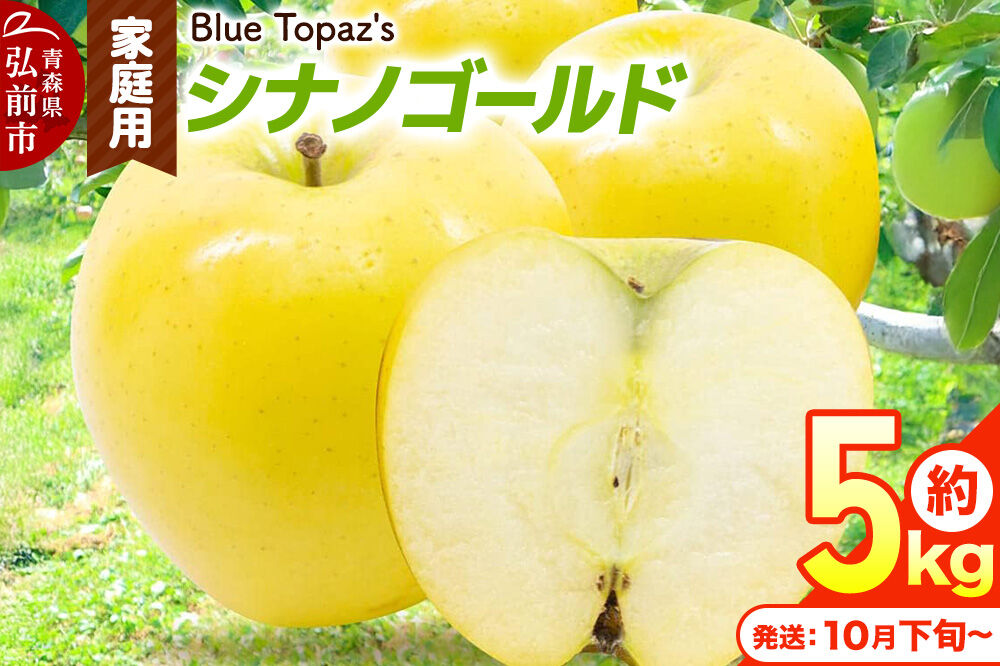 【26年10月下旬～発送】りんご シナノゴールド【家庭用】約5kg 青森県 弘前市 [先行予約 アップル おいしい ふじ りんご 果実 果物 黄色 津軽 糖度 美味 林檎]
