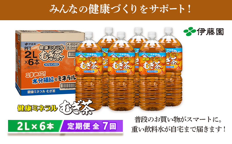 『定期便：全7回』健康ミネラルむぎ茶2L×6本【500011】_イメージ5