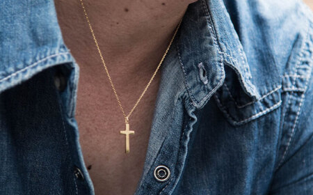 ロッソエブルー ペンダントトップ k18 18金 ゴールド L クロス フリー メンズ レディース 岐阜市 / アフェクト[ANGT002]