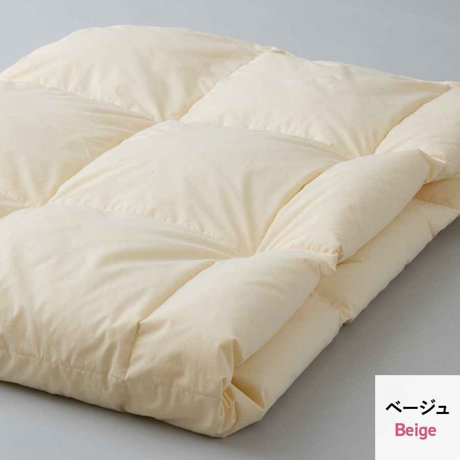 【甲州羽毛肌掛けふとん】ジャブジャブ洗える羽毛肌掛けふとん シングル（ベージュ）