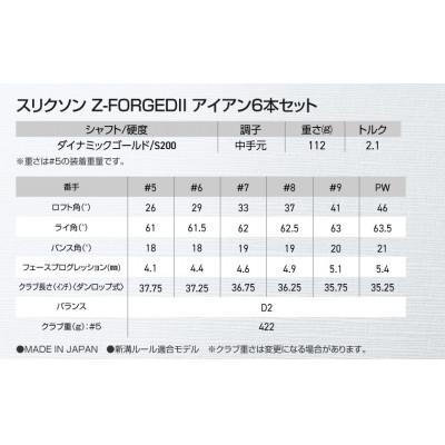 ふるさと納税 都城市 スリクソン Z-FORGEDII アイアン6本セット【S200】≪2023年モデル≫_ZE-C706 |  | 02