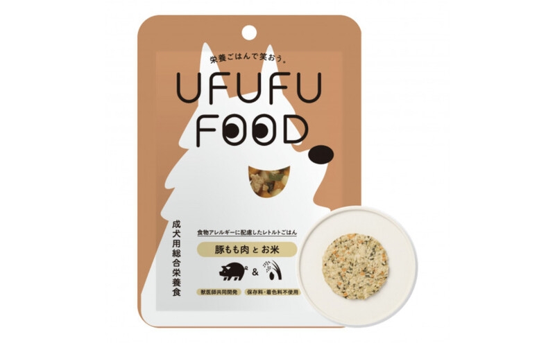 
                  【福岡市】成犬用総合栄養食 食物アレルギーに配慮した 手づくりごはん UFUFU FOOD  レトルト 豚もも肉とお米4パック 犬用 いぬ
                