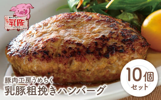 
U04-08 国産ブランド豚使用！ 乳豚 粗挽きハンバーグ10個 計1.8kg ハンバーグ 国産 豚肉 洋食 ハンバーグ はんばーぐ 冷凍 人気 ハンバーグ おかず 肉 おすすめ ハンバーグ ポークバーグ
