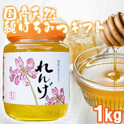 【ふるさと納税】はちみつ 化粧箱入り 国産 天然 純はちみつ れんげ 1kg ギフト 《包装対応、手提げ袋付》 　お届け：2025年5月より順次発送いたします。