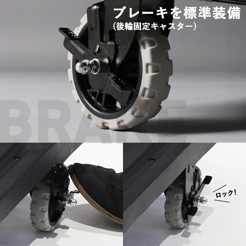 花岡車輌 車輪もたためる台車 フラットカート 軽量 コンパクト ブラック F-CART2 No.189