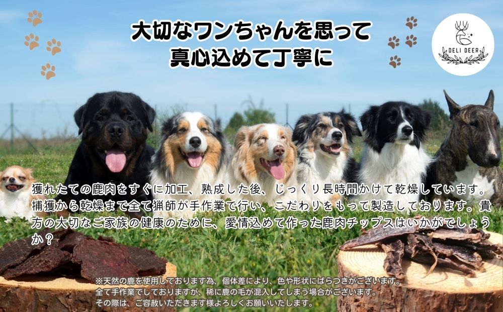 奈良県 宇陀市産 ペット用 天然 鹿肉チップス120g(40g×3) / あいむふぁっと Deli Deer デリディール ふるさと納税 高たんぱく 低脂肪 低カロリー 鹿肉 ジャーキー チップス お