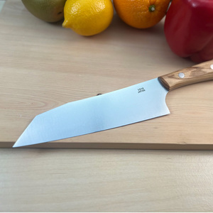 関寺田屋　三徳包丁　１６５ｍｍ　ＶＧ１０全鋼　天然木柄　オリーブ　柄ガラスコーティング塗装/ナイフ 包丁 オールＶＧ１０鋼材 オールステンレス キッチンナイフ キッチン用品 調理器具 日本製