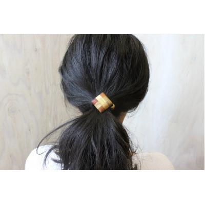 ふるさと納税 日南町 寄木のチェックヘアゴム |  | 02