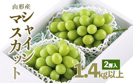 
山形市産 シャインマスカット 秀 2房 1.4kg以上 【令和6年産先行予約】FU18-232
