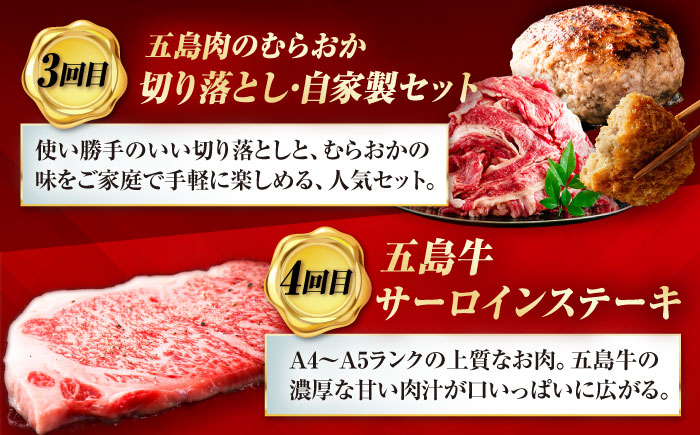 【12回定期便】大満足！五島牛 ファミリー特撰コース 五島市/五島市ふるさと納税 [PZX030]