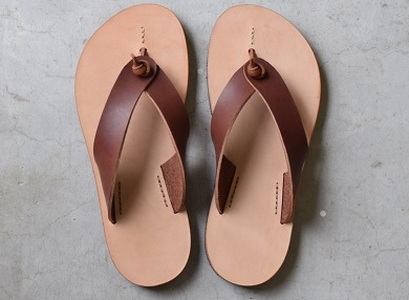 本格牛革 サンダル 【茶／22.0cm-27.5cm】 サンダル