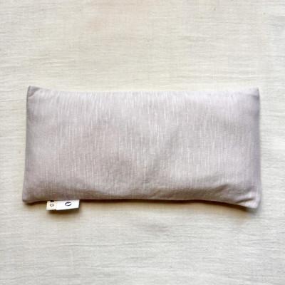 ふるさと納税 南魚沼市 ao×accos【目元用】米ぬか玄米カイロ(よもぎ入り)なめらか点天竺　素色