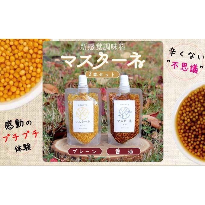 調味料 マスターネ プレーン しょう油 2本セット 100g×各1 マスタード 食べ比べマスタードシード 味付け 辛くない 料理 アクセント和食 洋食 中華 万能調味料 