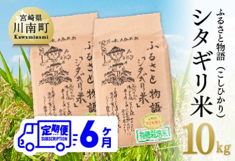 【6ヶ月定期便】※毎月20日頃発送※【令和6年産】宮崎県産こしひかり 「シタギリ米」 5kg×2【 お米 新米 2024年産 定期便 全6回 】[D04202t6]