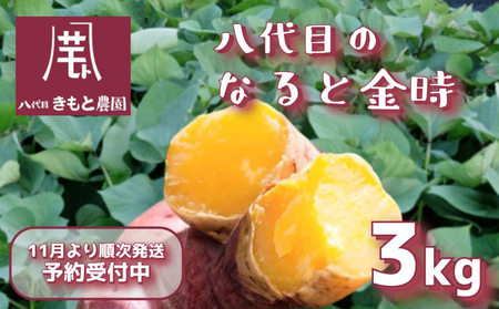 【木元農園】八代目のなると金時 約3kg | 鳴門金時 甘い ホクホク 熟成 産地直送 スイーツ おやつ 焼きいも 天ぷら 干し芋 スイートポテト 離乳食