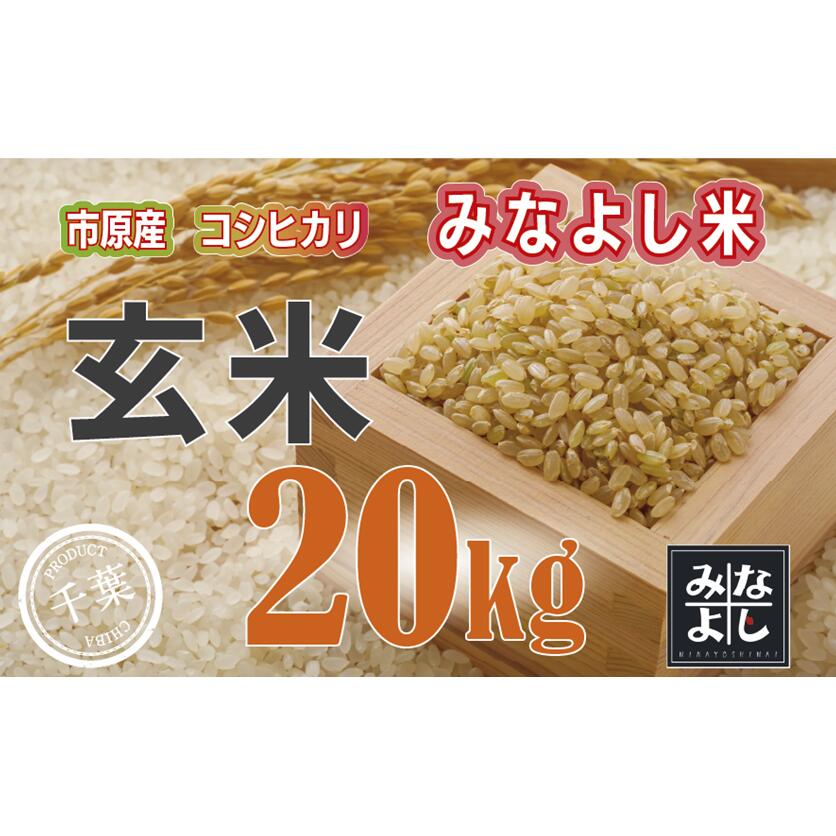 【ふるさと納税】みなよし米【市原産コシヒカリ・玄米】20Kg お米