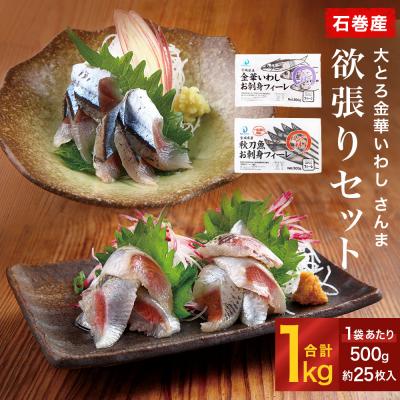 ふるさと納税 石巻市 大とろいわし さんま 欲張り セット フィーレ フィレ イワシ いわし 鰯 秋刀魚 サンマ 魚介