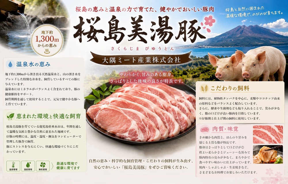 桜島美湯豚 ウインナー（ガーリック）3本入×3P