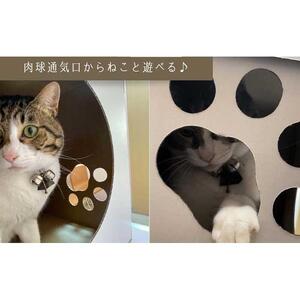 肉球形窓付き ［ねこはこ］2つ（カラー：クラフト色）【複層段ボールの下敷きセット】