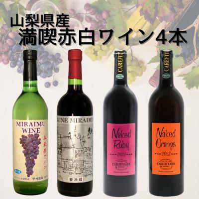 ふるさと納税 山梨県 山梨県産無添加ワイン4本セット　020