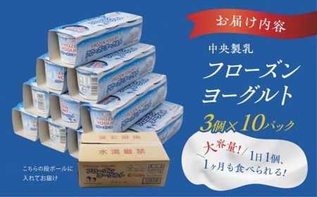 中央製乳 フローズンヨーグルト 30個 高評価 スイーツ ヨーグルト 愛知県産 牛乳 使用 大容量 自宅用 簡易包装 訳あり おすすめ 人気 お楽しみ 個包装 乳酸菌 乳 健康 腸活 デザート 人気 