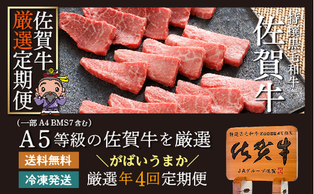 【定期便4回】大人気の赤身も食べられる 極上の佐賀牛 全4回 定期便 _k-25