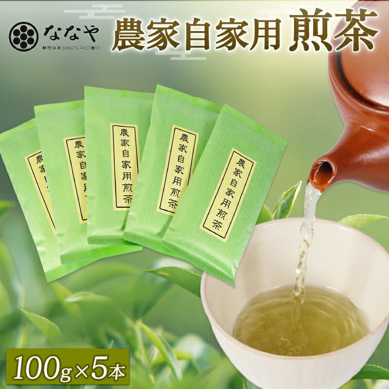 【ふるさと納税】 煎茶 100g × 5本 深蒸し茶 自宅用 冷茶 ホット 茶葉 ななや 丸七製茶 緑茶 日本茶 お茶 静岡茶 ティータイム 急須 リラックス 健康 カフェイン 贈り物 ギフト 茶葉 セット 藤枝市 静岡県