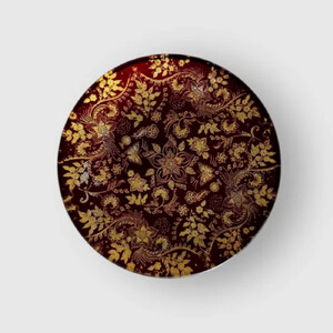 丸小皿 花舞 赤溜 ［NF149］