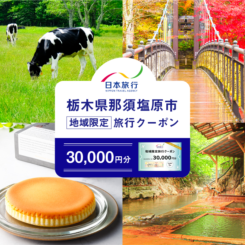 栃木県那須塩原市　日本旅行　地域限定旅行クーポン30,000円分 ns094-001-30000