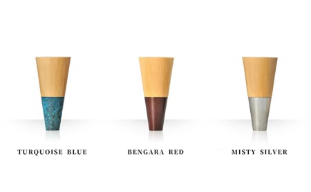 Guinomi Sake Cup HORN KISEN（TALL series） 民芸品 工芸品 食器 ぐい呑み お猪口  BENGARA RED