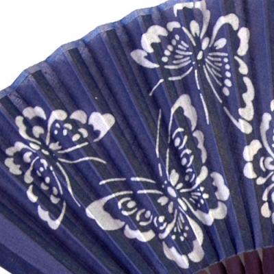 ふるさと納税 徳島市 徳島伝統工芸　阿波藍染　扇子　蝶【CN042】 |  | 01