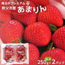 【ふるさと納税】No.376 埼玉県秩父産　特別栽培　あまりん　250g以上×2パック ／ いちご 苺 果物 埼玉県 秩父 おすすめ返礼品 送料無料