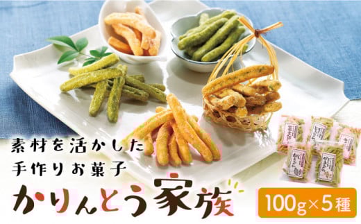 【着日指定 可能】【素材を活かした手作りお菓子】かりんとう家族 約500g（100g×5種） 平戸市 / 田平町農水産加工研究会 [KAA137]
