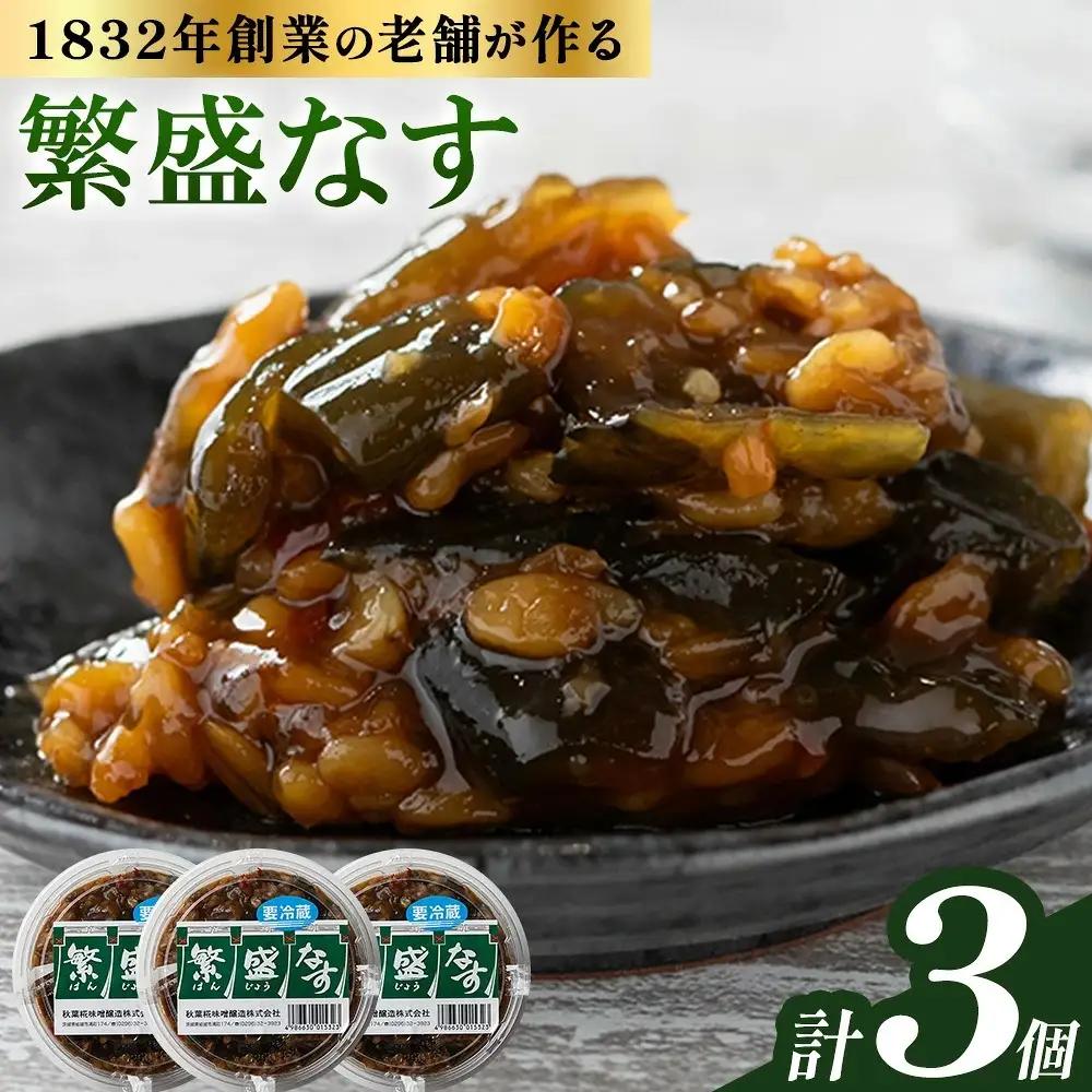 味噌 繁盛なす 3個 秋葉糀味噌醸造 TMO結城 みそ