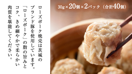 【国産素材】ローズポーク焼売 40個 ＆ 八千代町産の白菜たっぷり ジューシー 白菜餃子 50個 セット （冷凍） シュウマイ しゅうまい ギョウザ ギョーザ 冷凍食品 小分け おつまみ おかず [B