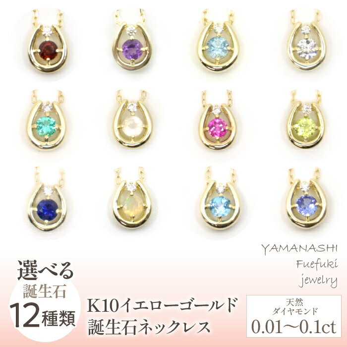 【ふるさと納税】 K10 イエローゴールド 選べる 誕生石 ネックレス ふるさと納税 人気 おすすめ ランキング アクセサリー ネックレス ペンダント 宝石 ジュエリー 高級 記念日 プレゼント 山梨県 笛吹市 送料無料 218-196