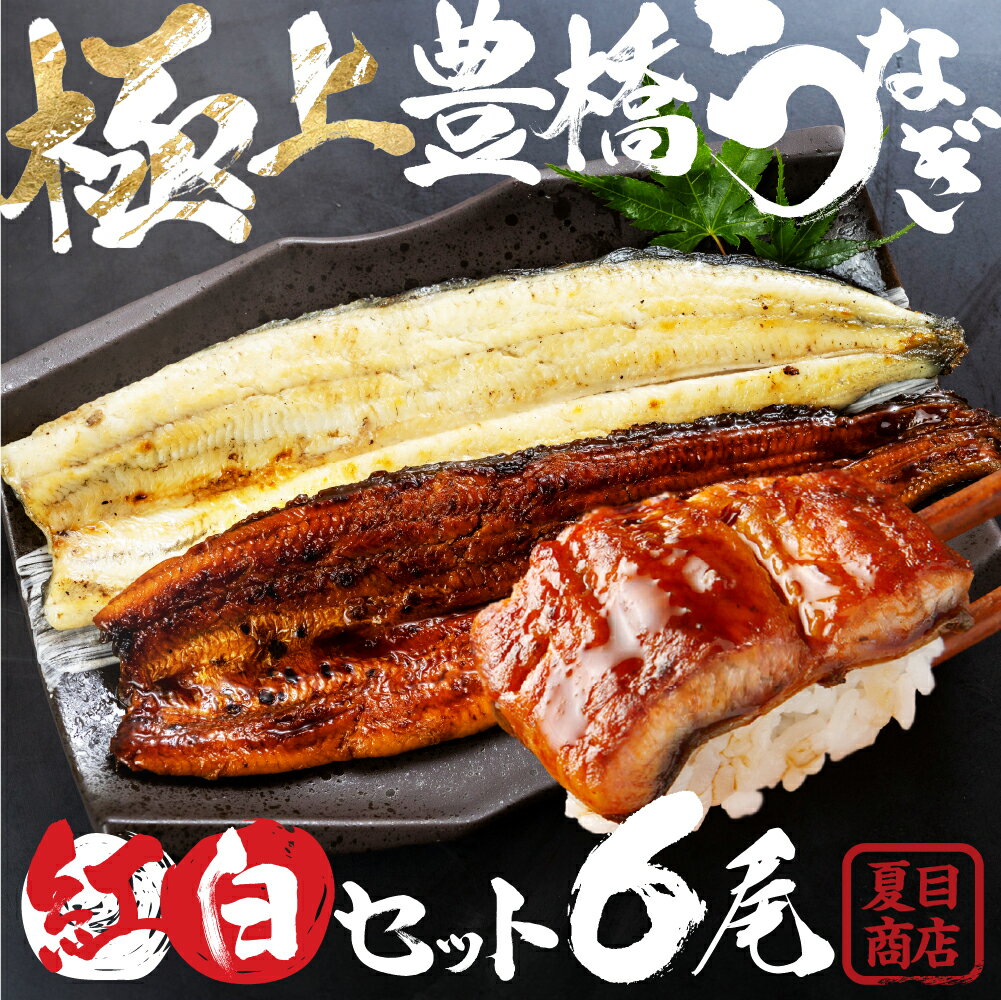 【ふるさと納税】 豊橋うなぎ 紅白セット 6尾 夏目商店 国産 国産うなぎ 蒲焼 白焼 長焼 ウナギ 鰻 たれ 豊橋うなぎ ひつまぶし 年内発送 年内配送 まだ間に合う 年内 年末 指定可 贈答 ギフト お祝い 内祝い ご褒美 贅沢 高級 愛知 三河
