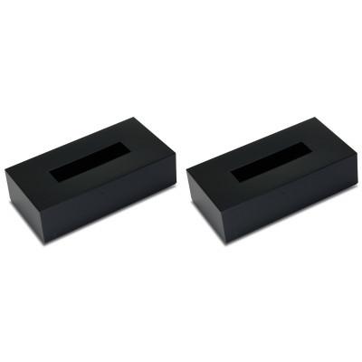 ふるさと納税 和歌山市 ティッシュBOX カラー ブラック 2個組 すっきりシンプルなティッシュケース