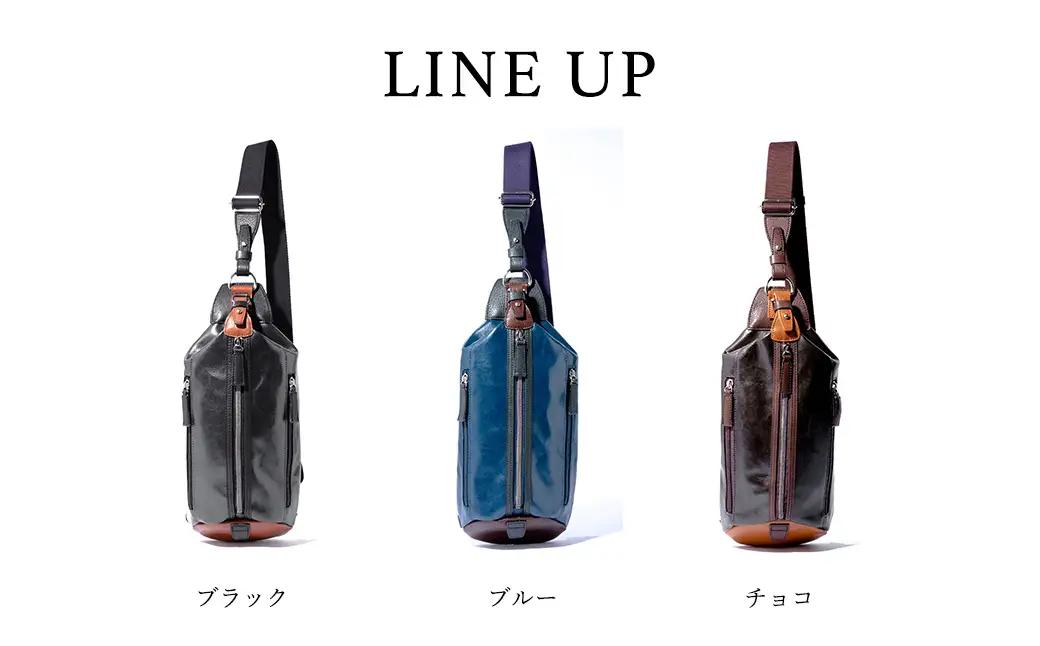 豊岡鞄　帆布×皮革ワンショルダー(24-132) チョコ