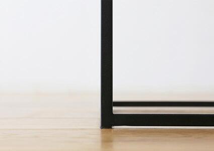 【開梱設置】高野木工 LINIE リニエ コの字テーブル ウォルナット｜フレーム：ブラック【10年保証】