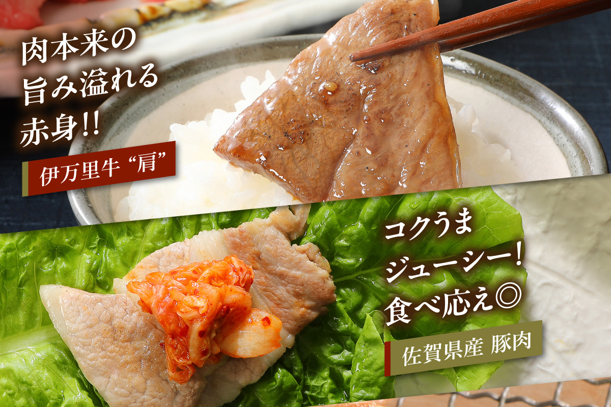 伊万里牛 バラエティ美味 焼肉セット 牛肉 豚肉 鶏肉 1.1kg 006-J1852