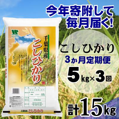 ふるさと納税 大網白里市 【毎月定期便】コシヒカリ 精米 5kg (5kg×1袋)全3回
