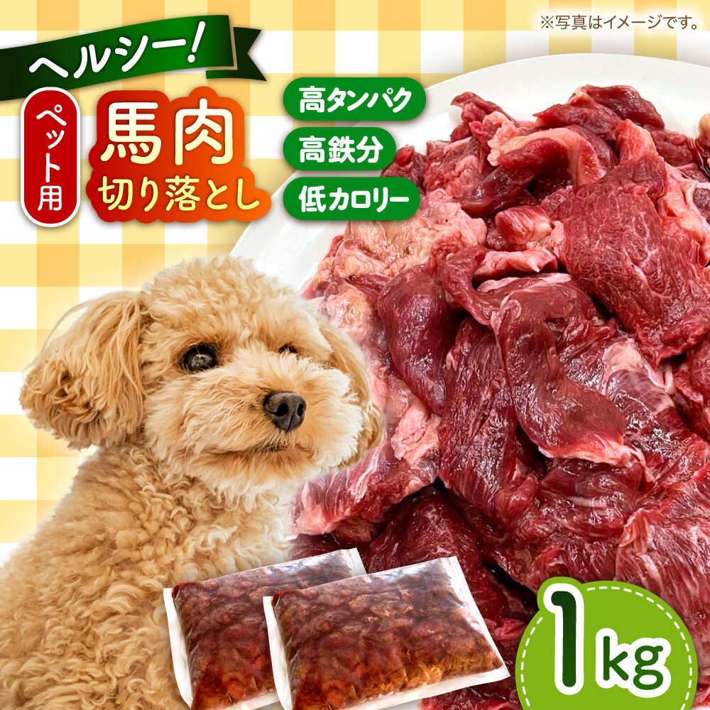 【ふるさと納税】国内加工 ペット用 馬肉 切り落とし 1kg 犬 わんちゃん 肉 馬肉 ドッグフード ペットフード タンパク質 鉄分 ヘルシー 熊本 生馬肉 生肉 小型犬 大型犬 ペット用 切り落とし 冷凍【五右衛門フーズ 本店】[AYCT004]