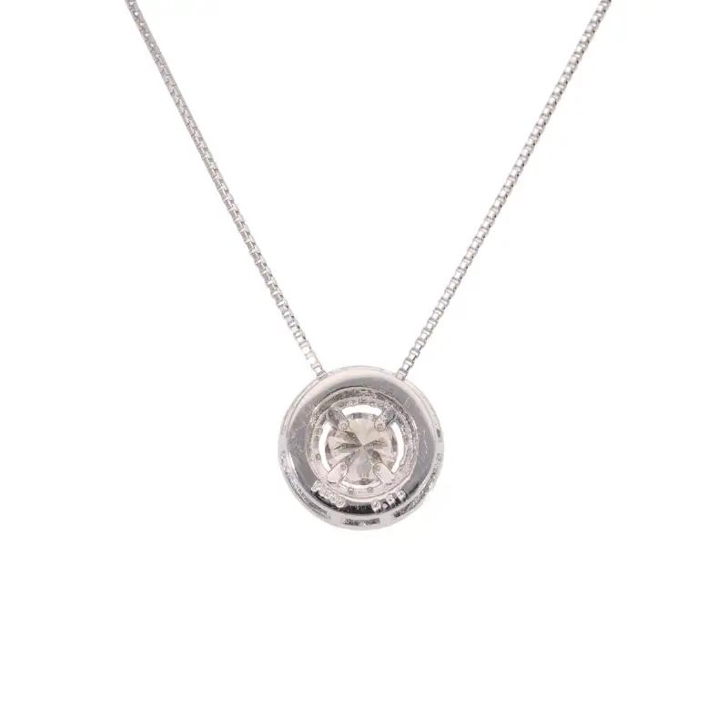 プラチナ900 ネックレス ダイヤモンド 中石 0.25ct up 脇石0.10ct EJ-112