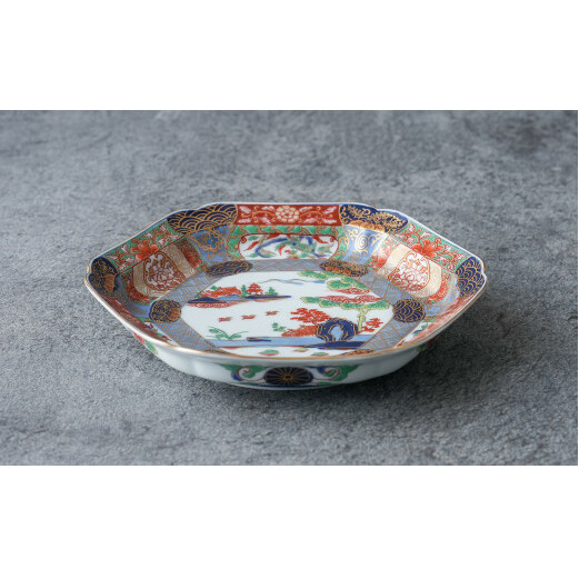 有田焼 【復刻古伊万里】 錦色絵六角焼皿 18cm 大慶 食器 うつわ 器 お正月 ハレの日 お祝い 取り皿 華やか A45-169_イメージ3