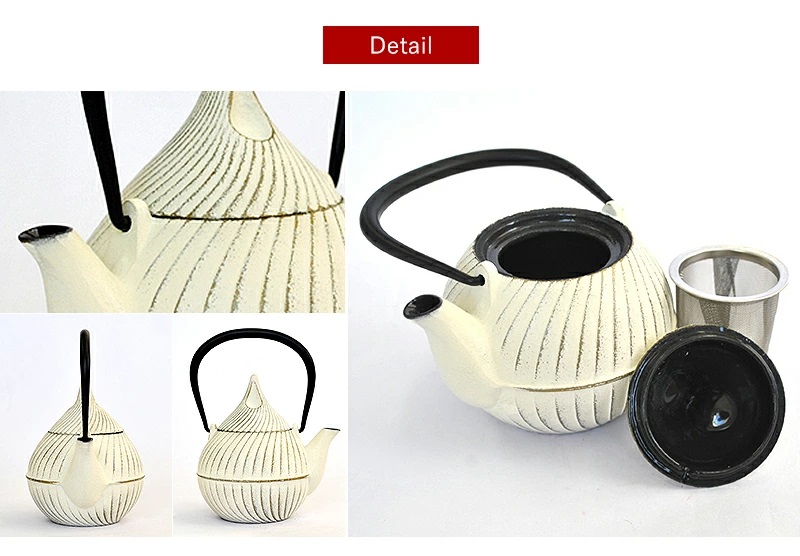 南部鉄器 ティーポット蕾0.4L【プレミアムアイボリー】 雑貨 日用品 工芸品 装飾品 